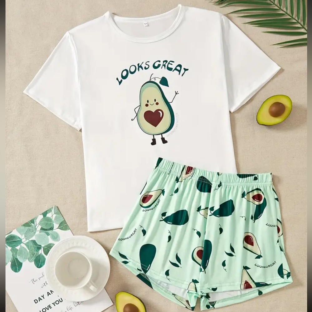 Nip Avocado Short Sleeve And Short Pj Set - image 1